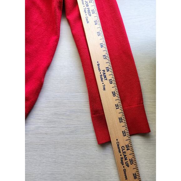 SWEATER/KNIT-CALVIN KLEIN-Red-Mock Turtleneck-Accent Buttons-Long Sleeves-X-LRG - Picture 14 of 14